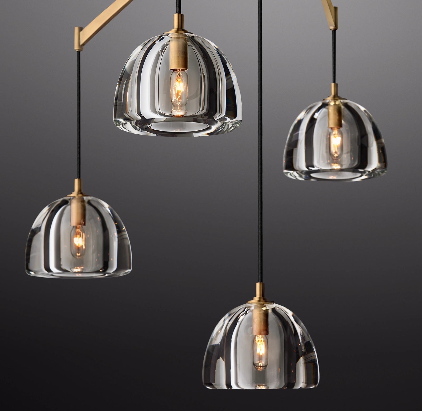 72 Inch Crystal Linear Chandelier - Hemisphere