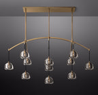 72 Inch Crystal Linear Chandelier - Hemisphere