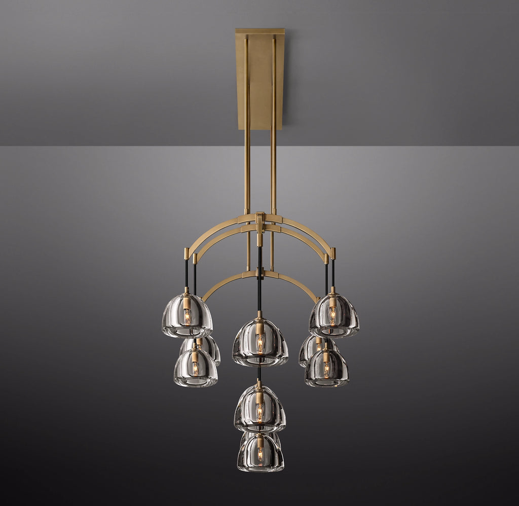 72 Inch Crystal Linear Chandelier - Hemisphere