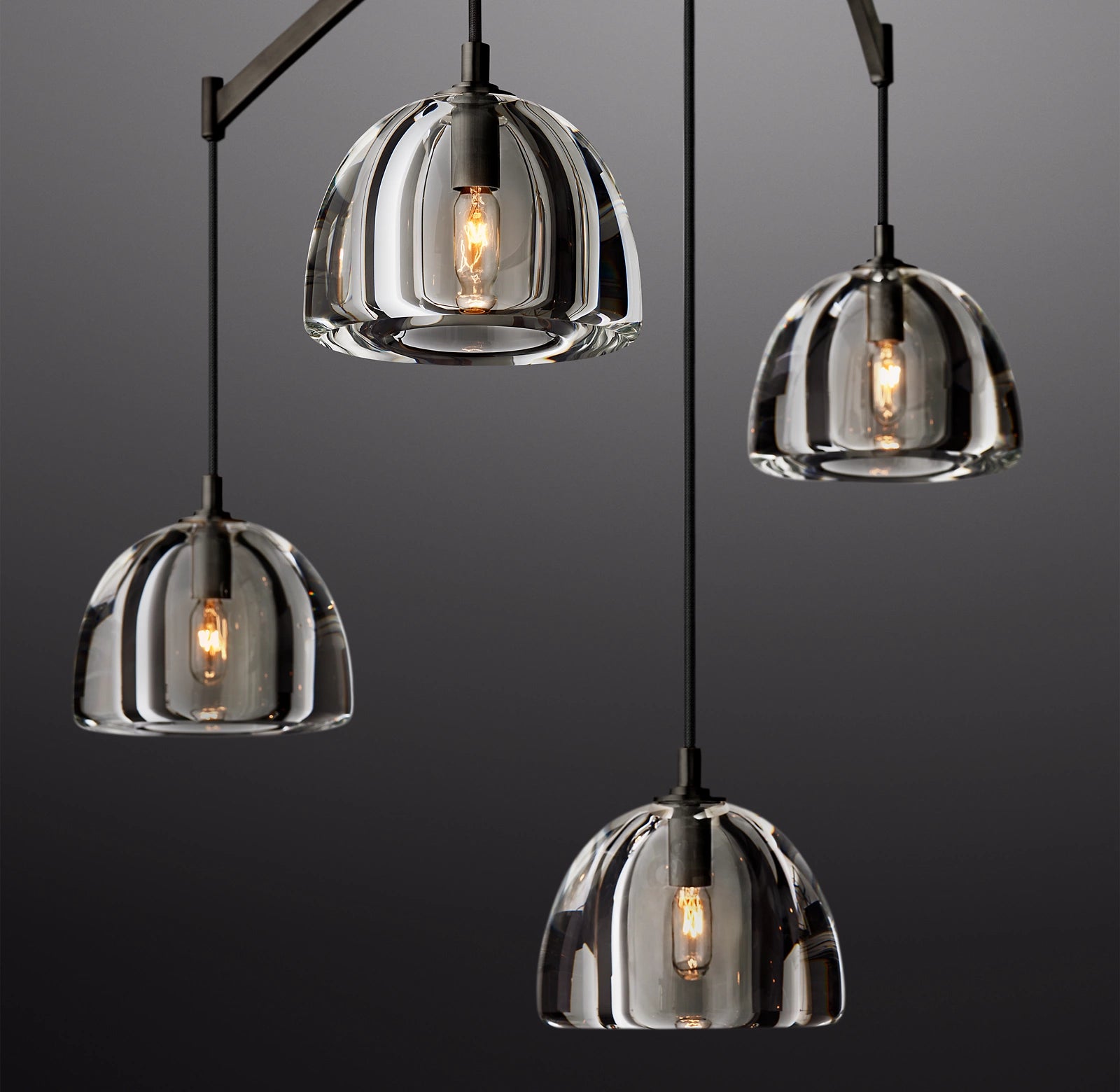 72 Inch Crystal Linear Chandelier - Hemisphere