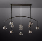 72 Inch Crystal Linear Chandelier - Hemisphere
