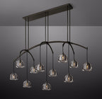72 Inch Crystal Linear Chandelier - Hemisphere