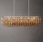 54 Inch Smoked Murano Glass Rectangular Chandelier - Chiara