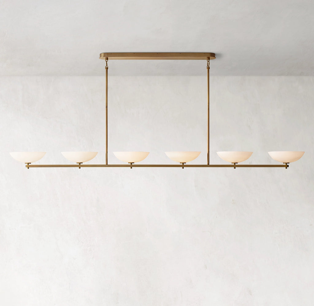 96 Inch Porcelain Bowl Linear Chandelier - Vernet
