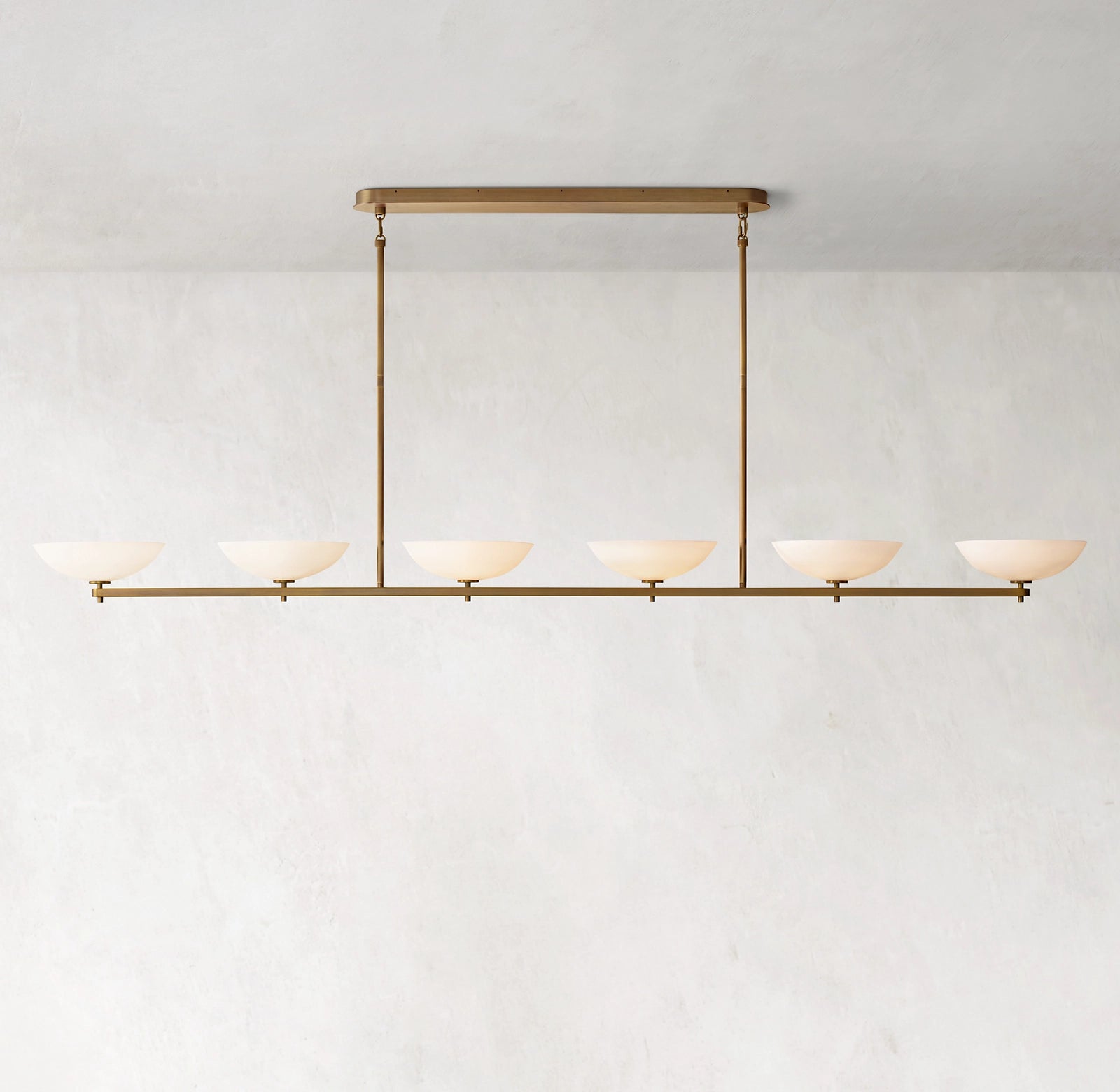 96 Inch Porcelain Bowl Linear Chandelier - Vernet