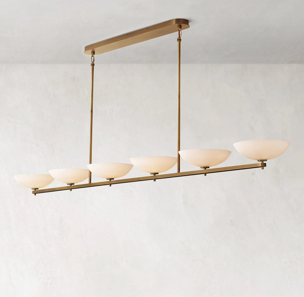 96 Inch Porcelain Bowl Linear Chandelier - Vernet