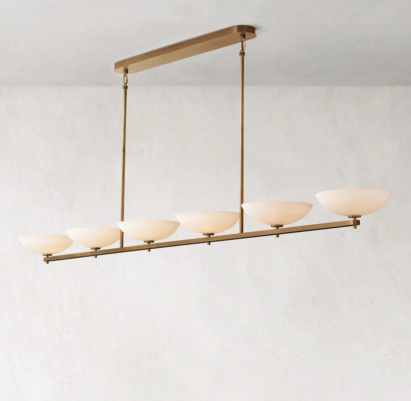 96 Inch Porcelain Bowl Linear Chandelier - Vernet