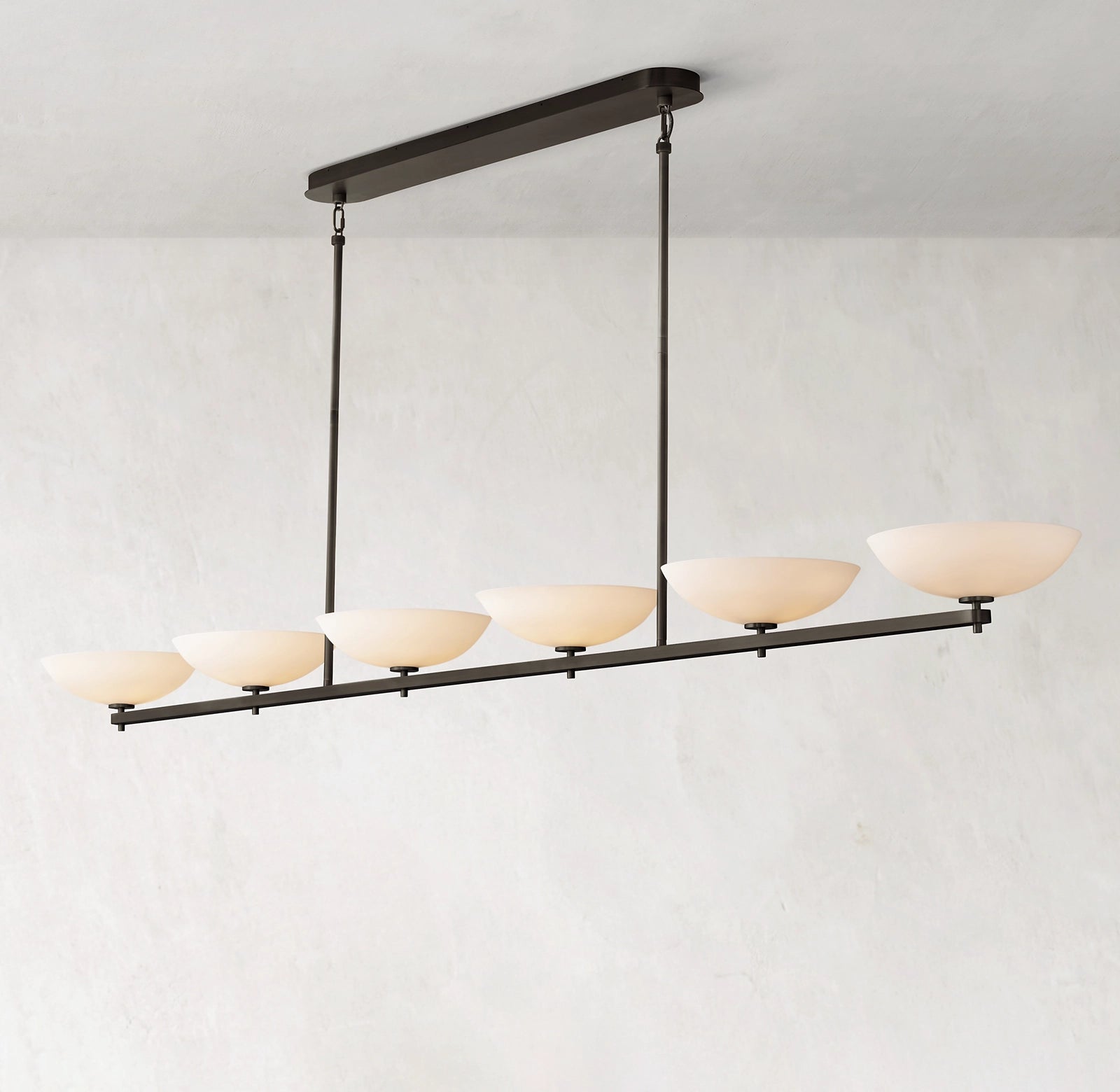 96 Inch Porcelain Bowl Linear Chandelier - Vernet