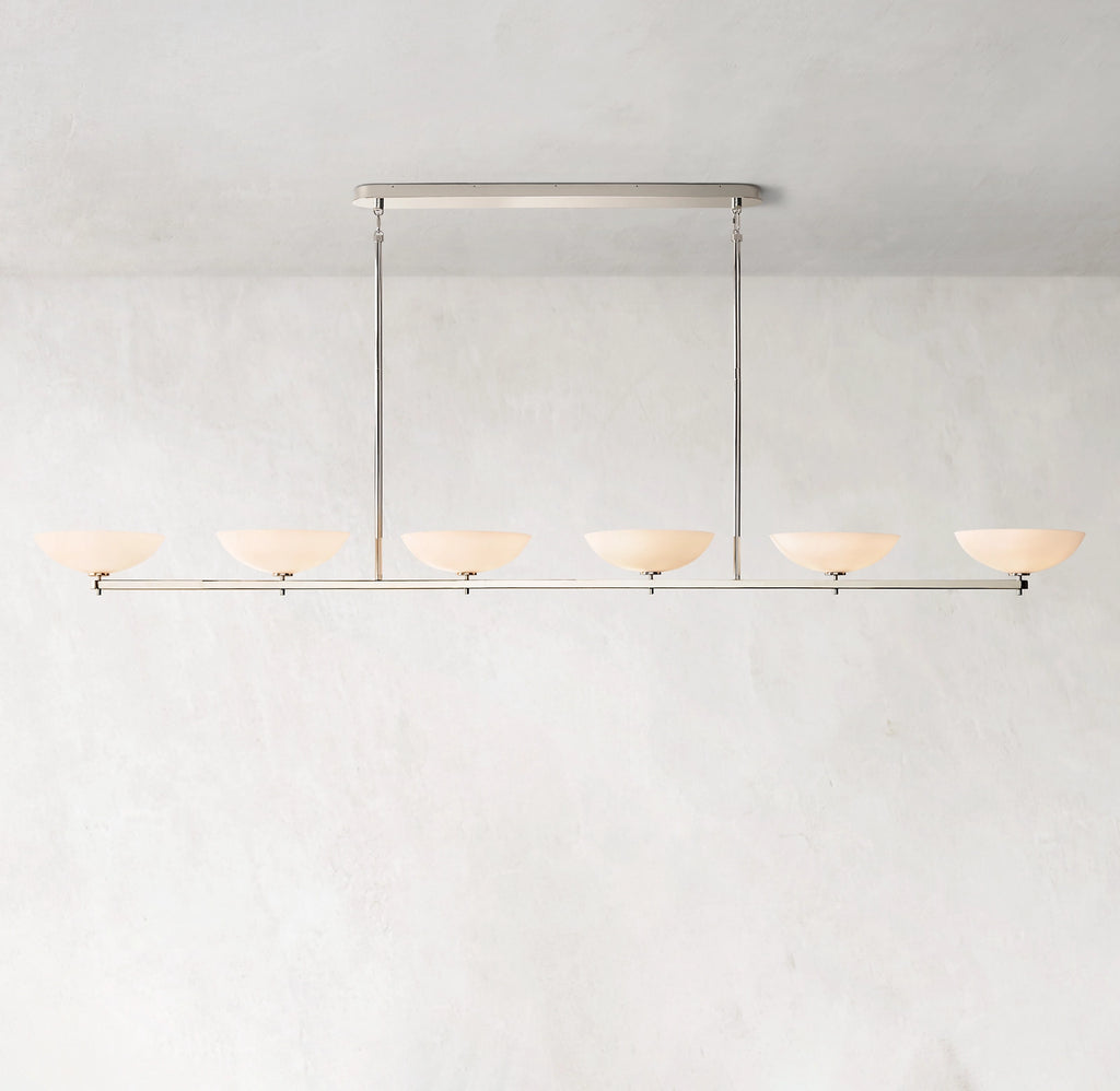 96 Inch Porcelain Bowl Linear Chandelier - Vernet