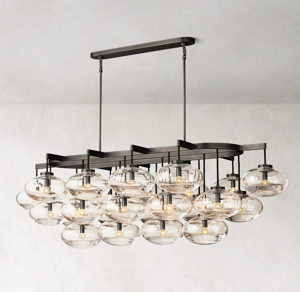 72 Inch Glass Bubble Oval Chandelier - Cabrette