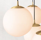 62 Inch Alabaster Globe Spider Chandelier - Cirque