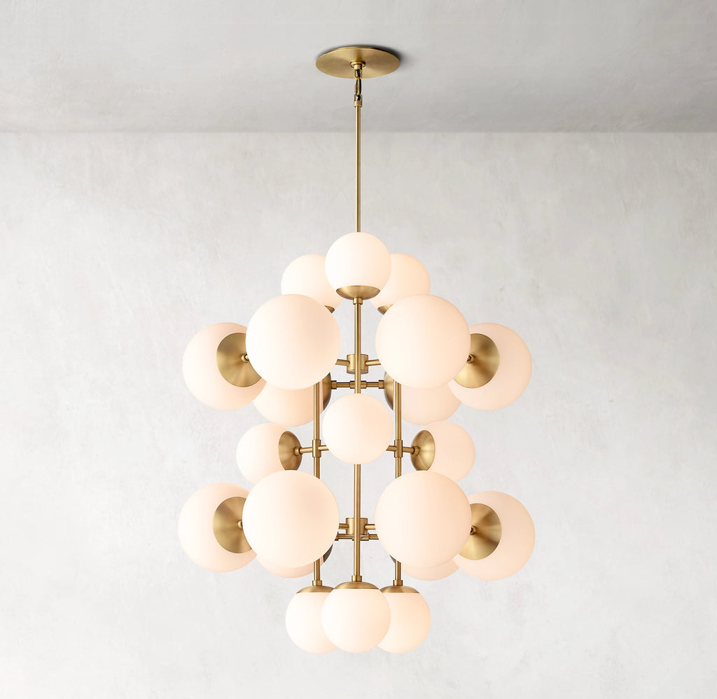 31 Inch Alabaster Bubble Chandelier - Cirque