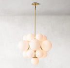 27 Inch Alabaster Bubble Chandelier - Cirque