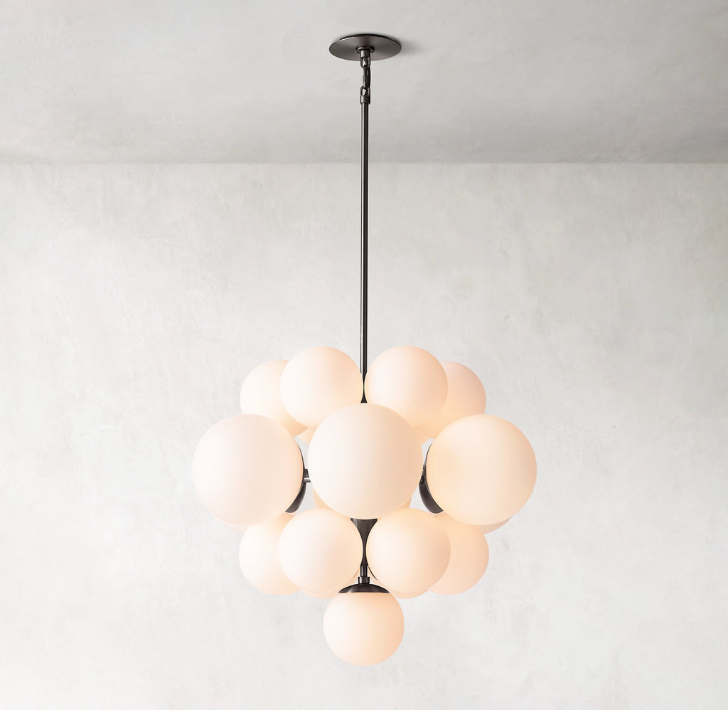27 Inch Alabaster Bubble Chandelier - Cirque
