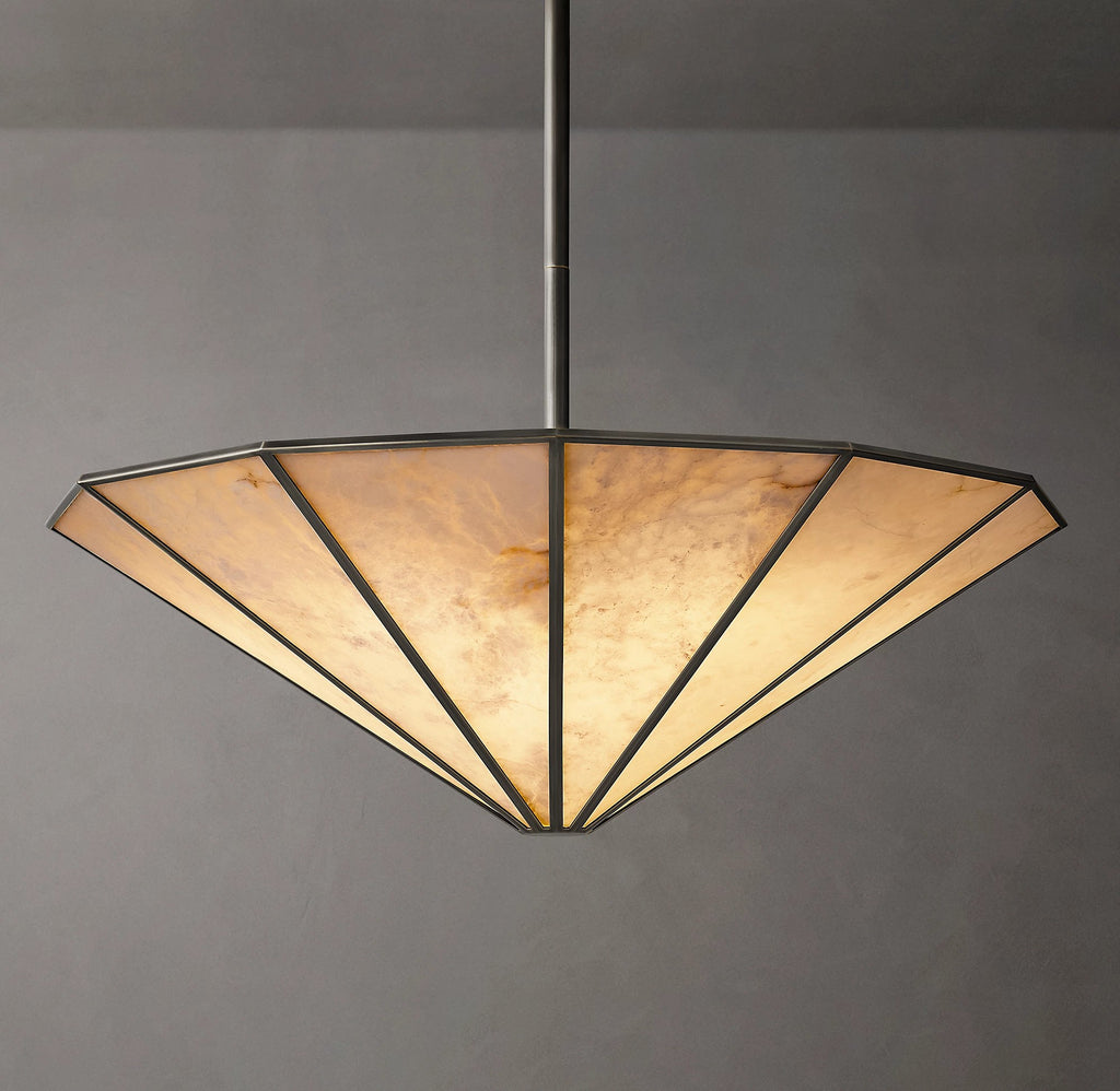 48 Inch Alabaster Umbrella Chandelier - Lucette
