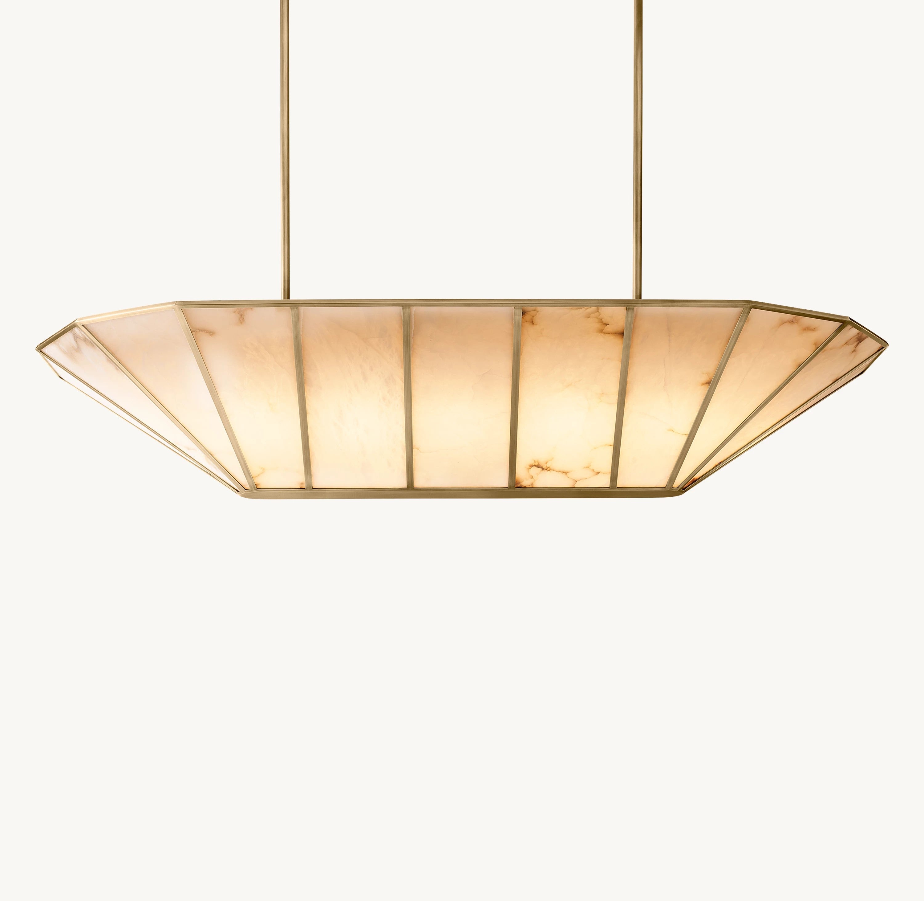 74 Inch Alabaster Umbrella Linear Chandelier - Lucette