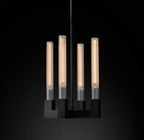 Fluted-Glass Candlestick Pendant Light - Cannele