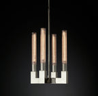 Fluted-Glass Candlestick Pendant Light - Cannele