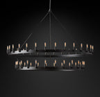 63 Inch Vintage Filament Tubular Candle Tiered Chandelier - Camino