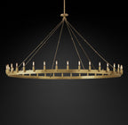 72 Inch Vintage Filament Tubular Candle Round Chandelier - Camino
